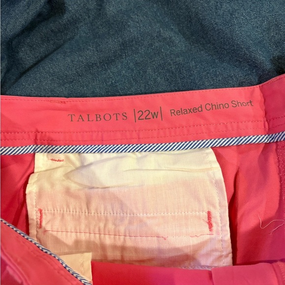 Talbots NWT new relaxed chino shorts 22W pink - Picture 3 of 5